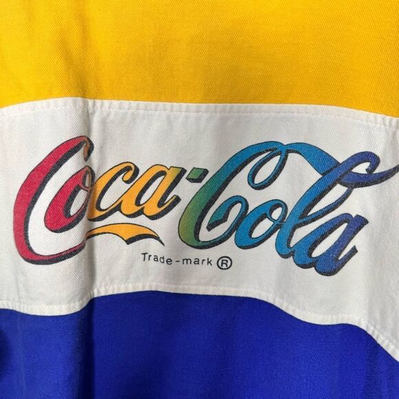 Vintage color block Coca-Cola sweatshirt size large - Picture 3 of 7